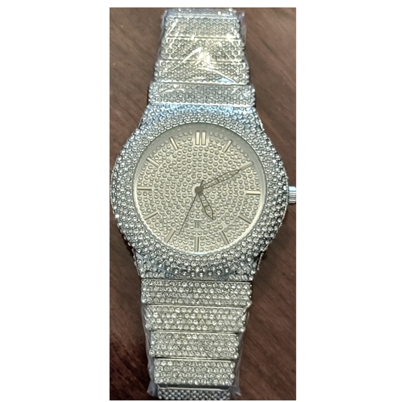 Mens Iced Out Hip Hop Bling Simulated Diamond Quartz Movement Full Ice Watch - Picture 5 of 7